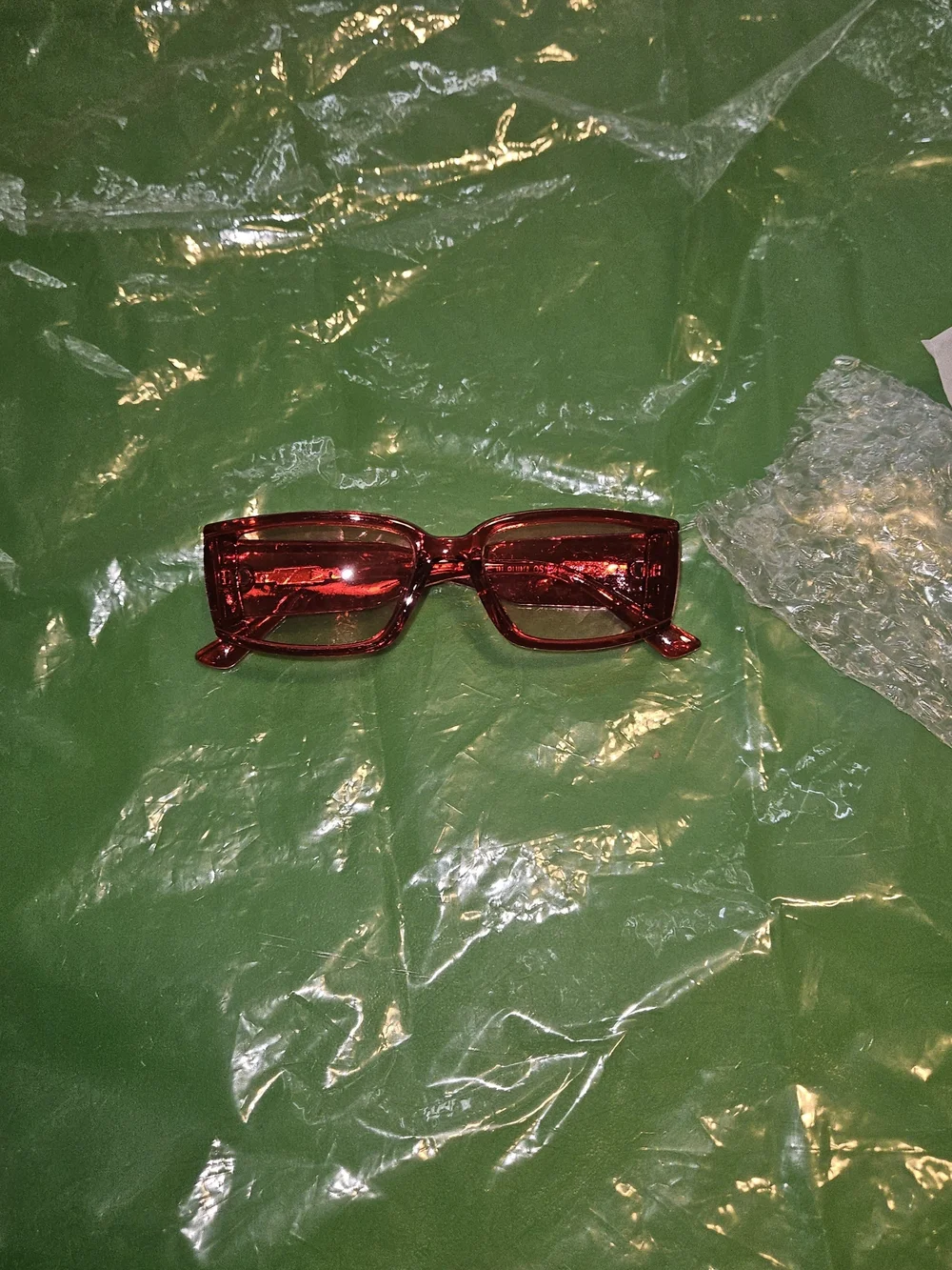 Red Rectangular Sunglasses